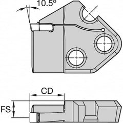 Kennametal - Right Hand Cut Indexable Grooving Cartridge - EG0600M06P04 Insert Style - Exact Tooling