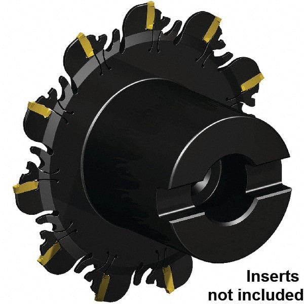 Kennametal - Shell Mount Connection, 0.047" Cutting Width, 3/8" Depth of Cut, 100mm Cutter Diam, 22mm Hole Diam, 11 Tooth Indexable Slotting Cutter - 22mm Shank Diam, FDA Toolholder, XCP12... Insert, Right Hand Cutting Direction - Exact Tooling