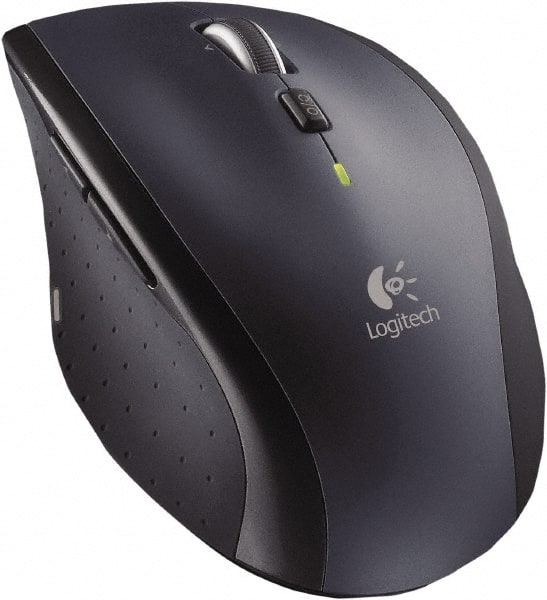 Logitech - Black Wireless Mouse - Use with Mac OS X 10.4 & Later,Windows XP, Vista, 7, 8 - Exact Tooling
