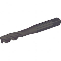 Kennametal - #4-40 2 Flute Bottoming Spiral Flute Tap - Cobalt, Oxide Finish, 47.7mm OAL, Right Hand Flute, Right Hand Thread, H3 - Exact Tooling