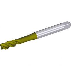 Kennametal - 7/16-20 3 Flute 2B Modified Bottoming Spiral Flute Tap - Cobalt, Oxide Finish, 100mm OAL, Right Hand Flute, Right Hand Thread - Exact Tooling