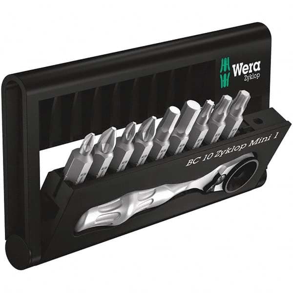 Wera - Screwdriver Bit Sets Type: Insert Bit Set Drive Size: 1/4 (Inch) - Exact Tooling