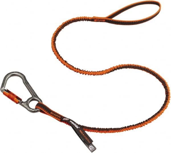 Ergodyne - 38" Tool Lanyard - Carabiner Connection, 60" Extended Length, Orange - Exact Tooling