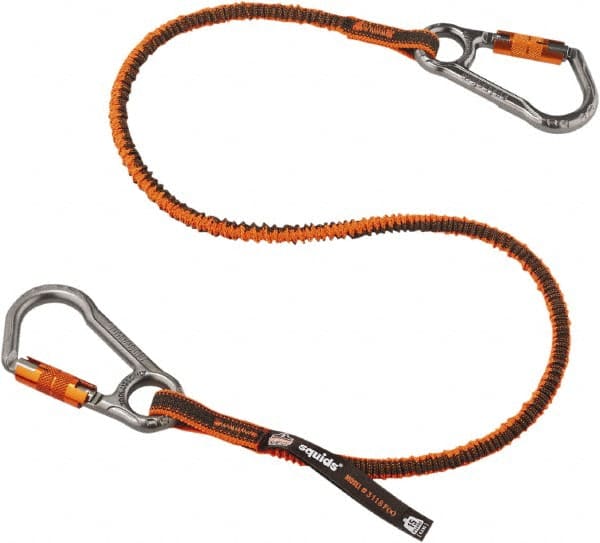 Ergodyne - 38" Tool Lanyard - Carabiner Connection, 60" Extended Length, Orange - Exact Tooling