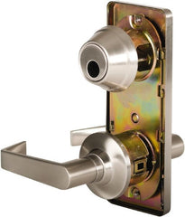 Stanley - Grade 2 Passage Lever Lockset for 1-3/8 to 2" Thick Doors - 2-3/4" Back Set, Keyless Cylinder, Brass Alloy, Satin Nickel Finish - Exact Tooling