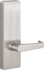 Stanley - 10" OAL Reversible Unrated Flatbar - 32 to 36" Door Width, Satin Stainless Steel Finish, Grade 1, 2100 Series - Exact Tooling