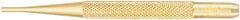 Starrett - 3/32" Pin Punch - 4" OAL, Brass - Exact Tooling