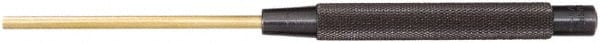Starrett - 3/16" Pin Punch - 8" OAL, Brass - Exact Tooling