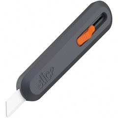 Slice - Nonsparking Ambidextrous Retractable Blade Utility Knife - 2-9/16" Blade Length, Black & Orange, Ceramic Blade, Glass Filled Nylon & Steel Handle - Exact Tooling