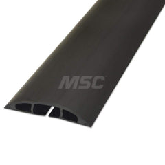 D-Line - On Floor Cable Covers; Cover Material: PVC ; Number of Channels: 1 ; Color: Black ; Overall Length (Feet): 6 ; Maximum Compatible Cable Diameter (Inch): 21/64 ; Overall Width (Decimal Inch): 2-1/2 - Exact Tooling