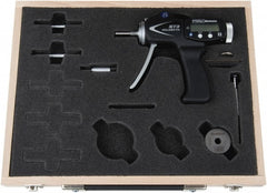 Fowler - 6 to 10mm, 58mm Deep, Pistol Grip Electronic Bore Gage - Up to 0.004mm Accuracy, 0.001mm Resolution, Data Output - Exact Tooling