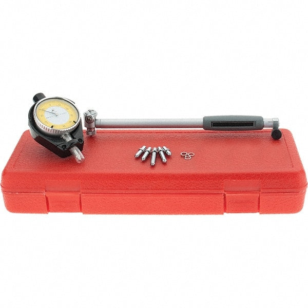 SPI - 6 Anvil, 1.4 to 2.4" Dial Bore Gage - 0.0001" Graduation, 6" Gage Depth, Accurate to 0.0003", Carbide Ball - Exact Tooling