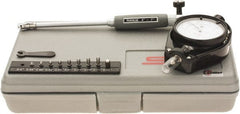 SPI - 9 Anvil, 0.4 to 0.7" Dial Bore Gage - 0.0001" Graduation, 4" Gage Depth, Accurate to 0.0003", Carbide Ball - Exact Tooling