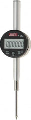 SPI - 0 to 2" Range, 0.00005" Graduation, Electronic Drop Indicator - Flat & Lug Back, Accurate to 0.00025", Inch & Metric System, Digital Display - Exact Tooling