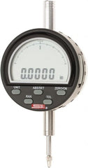 SPI - 0 to 1/2" Range, 0.0001" Graduation, Electronic Drop Indicator - Flat & Lug Back, Accurate to 0.0003", Inch & Metric System, Digital Display - Exact Tooling