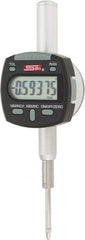 SPI - 0 to 1" Range, 0.0005" Graduation, Electronic Drop Indicator - Flat & Lug Back, Accurate to 0.0012", Inch & Metric System, Digital Display - Exact Tooling