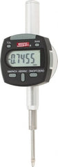 SPI - 0 to 1/2" Range, 0.0005" Graduation, Electronic Drop Indicator - Flat & Lug Back, Accurate to 0.0008", Inch & Metric System, Digital Display - Exact Tooling