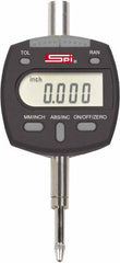 SPI - 0 to 2" Range, 0.00005" Graduation, Electronic Drop Indicator - Flat & Lug Back, Accurate to 0.00025", Inch & Metric System, Digital Display - Exact Tooling