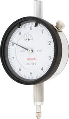 SPI - 0.05" Range, 0-10 Dial Reading, 0.0001" Graduation Dial Drop Indicator - 2.2" Dial, 0.01" Range per Revolution, 0.0007" Accuracy, Revolution Counter, Includes NIST Traceability Certification - Exact Tooling