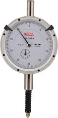 SPI - 0.4" Range, 0-50 Dial Reading, 0.0005" Graduation Dial Drop Indicator - 2.2" Dial, 0.05" Range per Revolution, 0.0015" Accuracy, Includes NIST Traceability Certification - Exact Tooling