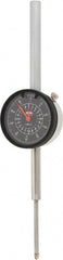SPI - 2" Range, 0-100 Dial Reading, 0.001" Graduation Dial Drop Indicator - 2.2" Dial, 0.1" Range per Revolution, 0.004" Accuracy, Revolution Counter, Includes NIST Traceability Certification - Exact Tooling