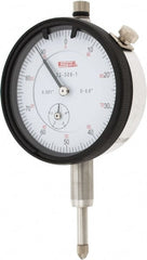 SPI - 1/2" Range, 0-100 Dial Reading, 0.001" Graduation Dial Drop Indicator - 2.2" Dial, 0.1" Range per Revolution, 0.002" Accuracy, Revolution Counter, Includes NIST Traceability Certification - Exact Tooling