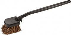Harper Brush - 2-1/4" Bristle Length, Palmyra Utility Scrub Brush - 3-1/2" x 3-1/2" Long x 3" Wide Head, 20" OAL, Easy Grip Handle, Black, Polypropylene Block - Exact Tooling
