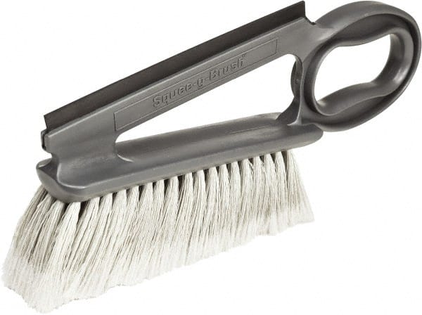 Harper Brush - 14" OAL, Synthetic Counter Brush - 2-1/4" Bristle Length, 8" Long x 1-3/4" Wide Head, Straight Foam Handle, Gray & Red - Exact Tooling