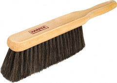Harper Brush - 14" OAL, Horsehair & Nylon Counter Brush - 2-1/4" Bristle Length, 8" Long x 1-3/4" Wide Head, Straight Wood Handle, Black - Exact Tooling