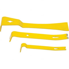 Stanley - 3 Piece Pry Bar Set - Includes 5, 7 & 9" Lengths - Exact Tooling