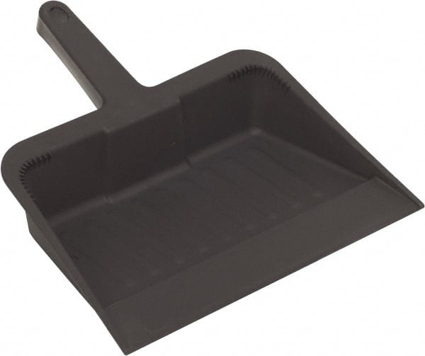 Harper Brush - 12" Wide x 7" Deep x 5" High Handheld Dustpan - Plastic Body, 5" Handle, Black - Exact Tooling