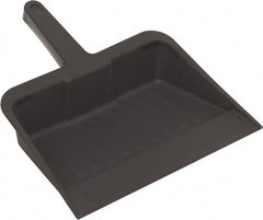 Harper Brush - 12" Wide x 7" Deep x 5" High Handheld Dustpan - Plastic Body, 5" Handle, Black - Exact Tooling