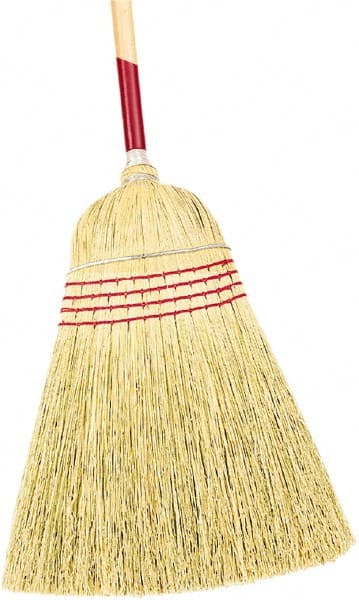 Harper Brush - 58" OAL Corn Bristle Broom - 40" Long Wood Handle, 18" Bristle Length, 18" Wide - Exact Tooling