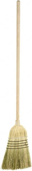 Harper Brush - 55" OAL Corn Blend Bristle Broom - 39" Long Wood Handle, 16" Bristle Length, 12" Wide - Exact Tooling