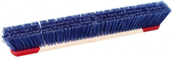 Harper Brush - 24" Rough Surface Synthetic Push Broom - 3" Bristle Length, Wood Block, Bolt-On Handle Connection, Handle Included - Exact Tooling