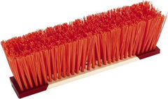 Harper Brush - 16" Rough Surface Synthetic Push Broom - 4" Bristle Length, Wood Block, Bolt-On Handle Connection, Handle Sold Separately - Exact Tooling