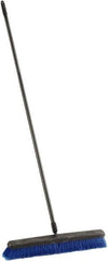 Harper Brush - 24" Medium Duty Synthetic Push Broom - 3" Bristle Length, Plastic Block, Threaded Handle Connection, Handle Included - Exact Tooling