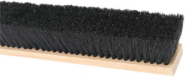 Harper Brush - 36" Medium Duty Tampico Push Broom - 3" Bristle Length, Wood Block, Threaded Handle Connection, Handle Sold Separately - Exact Tooling
