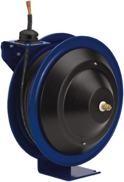 CoxReels - 2/0 x 50' Cable, 450 Amp, 600 Volt Welding Cable Reel - 18-1/4" Overall Height x 11" Overall Width x 17-1/4" Overall Depth, Cable Included - Exact Tooling