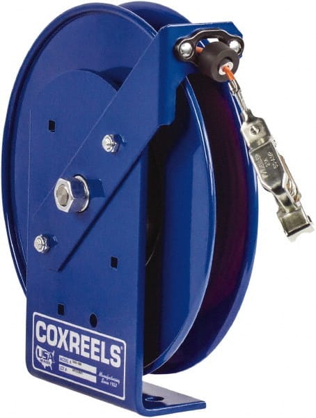 CoxReels - 5/32 Inch x 100 Ft. Stranded Cable Grounding Reel - Hand Crank Reel, Stainless Steel Cable - Exact Tooling