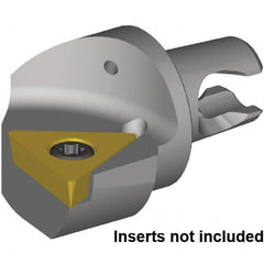 Kennametal - Right Hand Cut, 25mm Min Bore Diam, Size KM2016 Steel Modular Boring Cutting Unit Head - 20mm Max Bore Depth, Through Coolant, Compatible with TP..16T308, TP..3252 - Exact Tooling