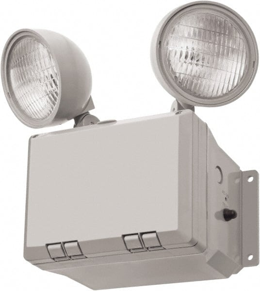 Lithonia Lighting - 2 Heads, 120/277 VAC, Thermoplastic, LED Emergency Light - 2.7 Watts, 8-3/8" Long x 12-7/8" High x 6" Wide, Sealed Nickel Cadmium Battery - Exact Tooling