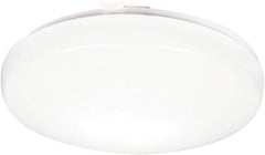 Lithonia Lighting - 16 Watt, 1,100 Lumen, Stem Mounted, LED Lamp Wraparound Light Fixture - 121 Volt, White - Exact Tooling