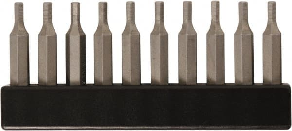 Wiha - 0.9mm Hex Screwdriver Bit - 4mm Drive, 28mm OAL - Exact Tooling