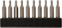 Wiha - 0.9mm Hex Screwdriver Bit - 4mm Drive, 28mm OAL - Exact Tooling