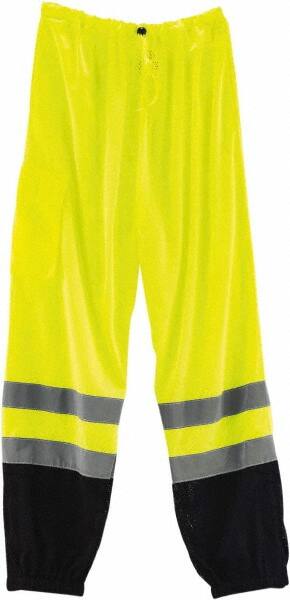 Ergodyne - Size 4X/5XL Polyester High-Visibility Pants - Drawstring Closure, 1 Pocket, 52" to 58" Waist, 34" Inseam, Lime, Hazardous Protection 0 - Exact Tooling