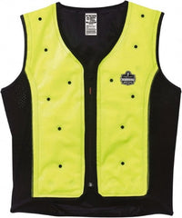 Ergodyne - Size 4XL, Lime Cooling Vest - 53 to 56" Chest, Zipper Front - Exact Tooling