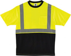 Ergodyne - Size 3XL, Hi-Viz Lime, High Visibility, Short Sleeve T-Pocket, - 54" Chest, 1 Pocket, Polyester - Exact Tooling