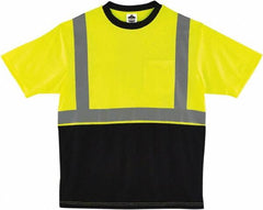 Ergodyne - Size S, Hi-Viz Lime, High Visibility, Short Sleeve T-Pocket, - 36" Chest, 1 Pocket, Polyester - Exact Tooling