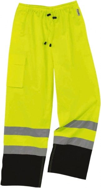 Ergodyne - Size S, Lime, Rain Pants - 1 Pocket, Elastic Wrist - Exact Tooling